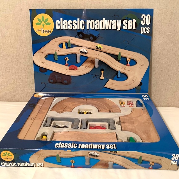 Little Tree Wood Classic Roadway Set- 30 PCS Set. For ages 3+ - Picture 4 of 13